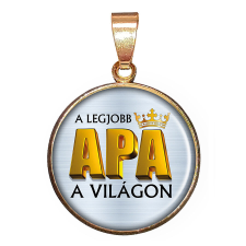  Legjobb Apa a világon (2.) – medál lánccal vagy kulcstartóval nyaklánc