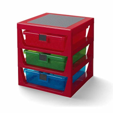 LEGO 3 fiókos tárolóállvány - Piros (40950001) bútor