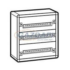 LEGRAND 020003 XL3 160 3 sor 72 mod fém fali előszerelt elosztószekrény villanyszerelés
