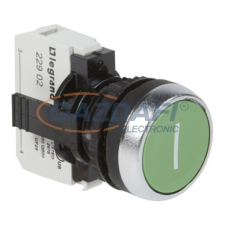 LEGRAND 023709 Osmoz süllyesztett nyomógomb - Z - zöld &quot;I&quot; jelzéssel villanyszerelés