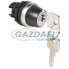 LEGRAND 023963 Osmoz kulcsos 3 fix állású kapcsoló 90° - fekete villanyszerelés