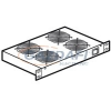 LEGRAND 046490 LEGRAND ventilátor egység, 1U-19", 2 ponton rögzíthető, gyorspánttal, MÉLY: 300, 4 ventillátoros + kapcsoló, fekete, LCS2