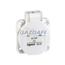 LEGRAND 057669 P17 Tempra háztartási aljzat, fehér IP44 villanyszerelés