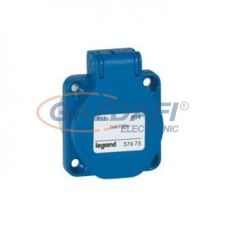 LEGRAND 057675 P17 Tempra háztartási aljzat, kék IP44 kisméretű felfogatóperemmel villanyszerelés