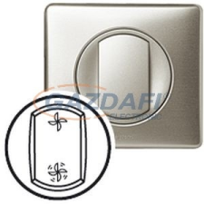 LEGRAND 068361 Céliane 2 fokozatú ventillátor vezérlő burkolat, titán villanyszerelés