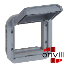 LEGRAND 069584L, Plexo 55 Program Mosaic adapter csapófedéllel (nem átlátszó), szürke villanyszerelés