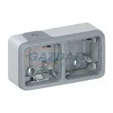 LEGRAND 069678 Plexo 55 falonkívüli doboz 2-es vízszintes, tömszelencével, szürke villanyszerelés