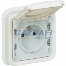 LEGRAND 069869 Plexo 55 süllyesztett 2P+F aljzat csapófedéllel, csavaros, komplett, fehér villanyszerelés