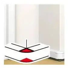 LEGRAND 075717 Állítható külső könyök: 85–120° antimikrobiális 130x50 mm csatornához villanyszerelés