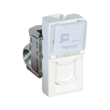 LEGRAND 076583 Program Mosaic RJ45 aljzat Cat 6 STP, 1 modul, fehér, antimikrobiális villanyszerelés