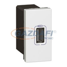 LEGRAND 077591 Program Mosaic USB töltő aljzat, 750 mA, 1 modulos, fehér villanyszerelés