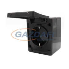 LEGRAND 083933 Kontállux IP44 2P+F csatlakozóaljzat barna villanyszerelés