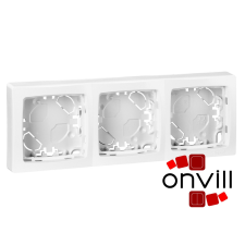 LEGRAND 086093 Oteo fehér falon kívüli 3-es keret villanyszerelés