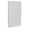 LEGRAND 135204 PractiboxS falon kívüli kiselosztó(650°C), fehér ajtóval, védőföld és nulla elosztókapoccsal, 4 sor 12 modul
