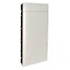 LEGRAND 137169 PractiboxS gipszkartonba süllyeszthető kiselosztó(850°C), fehér ajtóval, védőföld és nulla elosztókapoccsal, 4 sor 18 modul