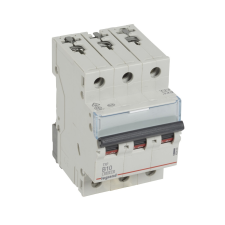LEGRAND 403400 TX3 Kismegszakító. 3P, 10A, B karakterisztika, 6kA villanyszerelés