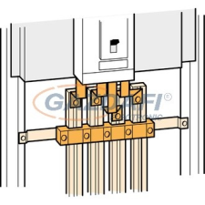 LEGRAND 404444 VX3 400 gyári csatlakozó hátsó sínezés megtáplálása DPX-IS 630 készülékkel villanyszerelés