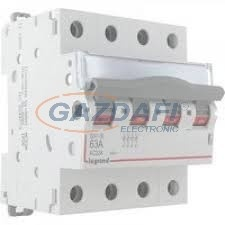 LEGRAND 406481 DX3-I terheléskapcsoló 4P 63A villanyszerelés