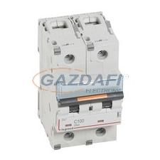 LEGRAND 409776 DX3 kismegszakító 25kA 2P 230/400V~ C100 villanyszerelés