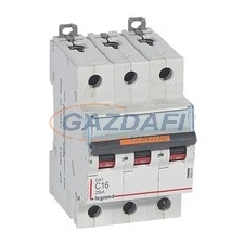 LEGRAND 409781 DX3 kismegszakító 25kA 3P 400V~ C16 villanyszerelés