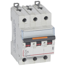 LEGRAND 409783 DX3 Kismegszakító. 3P, 25A, C karakterisztika, 25kA villanyszerelés