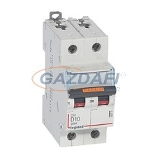 LEGRAND 409819 DX3 kismegszakító 25kA 2P 230/400V~ D10 villanyszerelés
