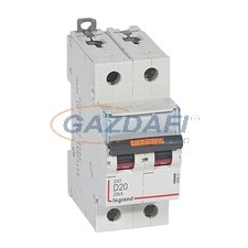 LEGRAND 409821 DX3 kismegszakító 25kA 2P 230/400V~ D20 villanyszerelés