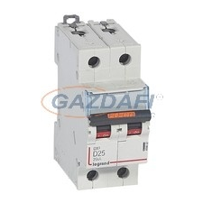 LEGRAND 409822 DX3 kismegszakító 25kA 2P 230/400V~ D25 villanyszerelés