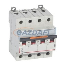 LEGRAND 409843 DX3 kismegszakító 25kA 4P 400V~ D2 villanyszerelés