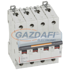 LEGRAND 409887 DX3 kismegszakító 25kA 4P 400V~ MA2,5 villanyszerelés