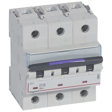 LEGRAND 410213 DX3 Kismegszakító. 3P, 16A, D karakterisztika, 50kA villanyszerelés
