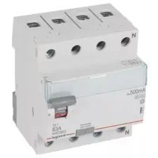 LEGRAND 411808 TX3 áram-védőkapcsoló 4P D 63A 500MA A-S villanyszerelés