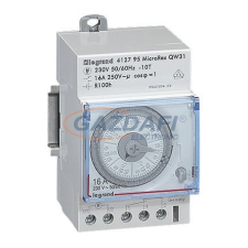 LEGRAND 412795 MicroRex QW31 heti programkapcsoló működési tartalékkal, vízszintes előlappal villanyszerelés
