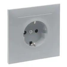 LEGRAND 721328 Suno 2P+F dugalj csatlakozóaljzat kerettel (rugós), biztonsági zsaluval, komplett, alumínium villanyszerelés