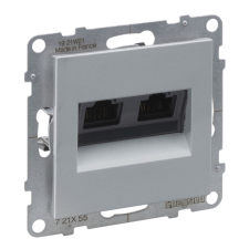 LEGRAND 721355 Suno 2xRJ45 Cat.6A UTP aljzat, alumínium villanyszerelés