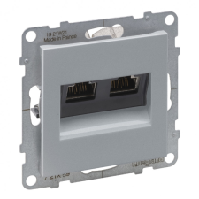 LEGRAND 721359 Suno 2xRJ45 Cat.6A STP aljzat, alumínium villanyszerelés