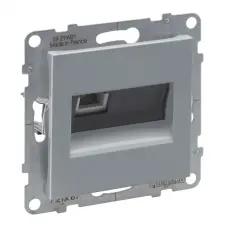 LEGRAND 721361 Suno RJ11 aljzat, alumínium villanyszerelés