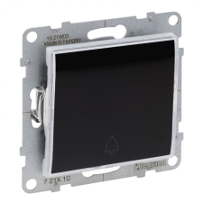 LEGRAND 721410 Suno egypólusú nyomó jelzőfénnyel, címketartóval, fekete villanyszerelés