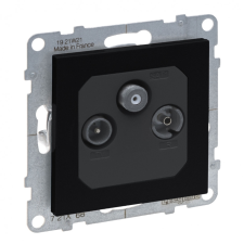 LEGRAND 721468 Suno TV-R-SAT aljzat, átmenő (14 dB), fekete villanyszerelés