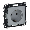 LEGRAND 753325 Valena Life gyermekvédelem nélkül/ csavaros vezetékbekötéssel alumínium 2P+F csatlakozóaljzat (753325)