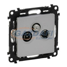 LEGRAND 753365 Valena Life TV-Rádió-SAT aljzat, átmenő, 14 dB alumínium villanyszerelés