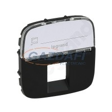 LEGRAND 755418 Valena Allure RJ11/RJ45 aljzat burkolat, Fekete villanyszerelés