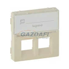 LEGRAND 755481 Valena Life 2xRJ45 csatlakozóaljzat burkolat, címketartóval elefántcsont villanyszerelés