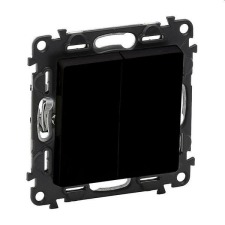 LEGRAND 756308 Valena Life kettős váltókapcsoló mechanizmus burkolattal, 10 AX, fekete villanyszerelés