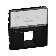 LEGRAND 756472 Valena Life RJ45/RJ11 csatlakozóaljzat burkolat, fekete villanyszerelés