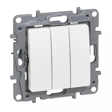 LEGRAND 764503 Niloé hármas egypólusú kapcsoló, 10AX, fehér villanyszerelés
