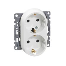 LEGRAND 764544 Niloé 2 db 2P+F csatlakozós fali konnektor gyermekvédelemmel (764544) villanyszerelés