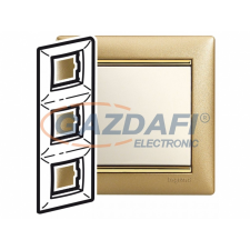 LEGRAND 770307 Valena hármas keret, függőleges, matt arany villanyszerelés