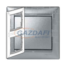 LEGRAND 770346 Valena keret kettős, függőleges, alu négyzetmintás villanyszerelés