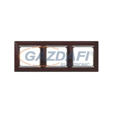 LEGRAND 770373 Valena Wenge dekor / Ezüst, hármas vízszintes keret villanyszerelés